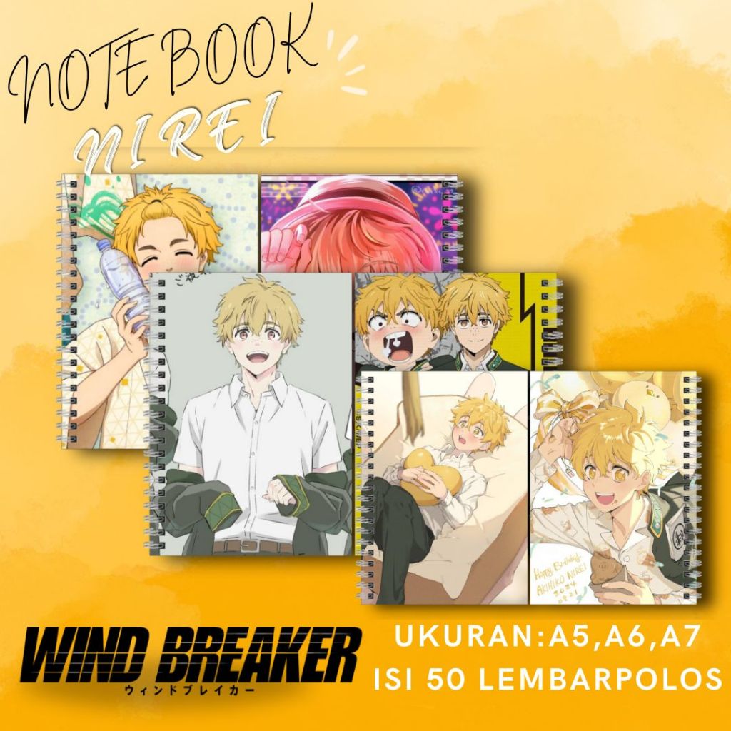 

NOTE BOOK NIREI ANIME WIND BREAKER/ BUKU CACATAN NIREI WIND BREAKER