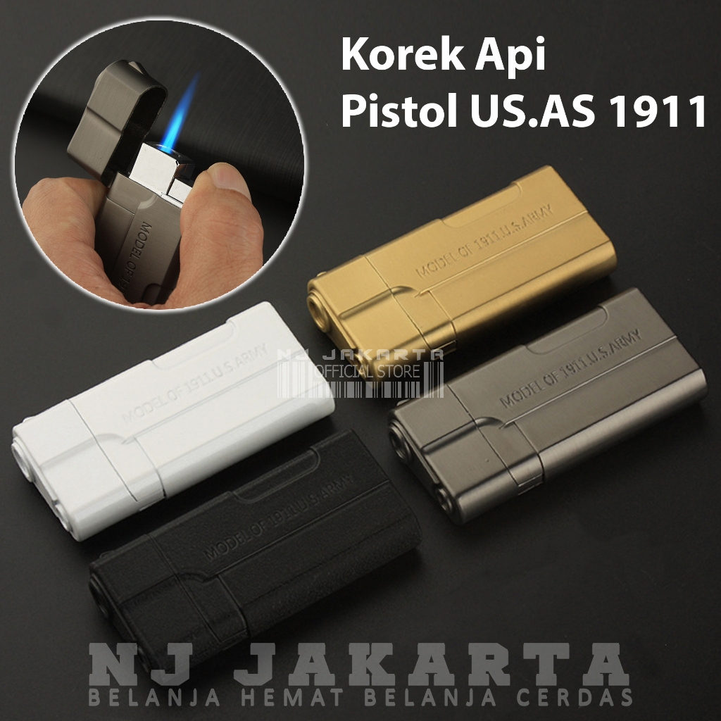 Lighter Korek Api Bara Pistol Gas Api Las Full Besi Model Gun Head / Korek Api Pistol US.AS 1911