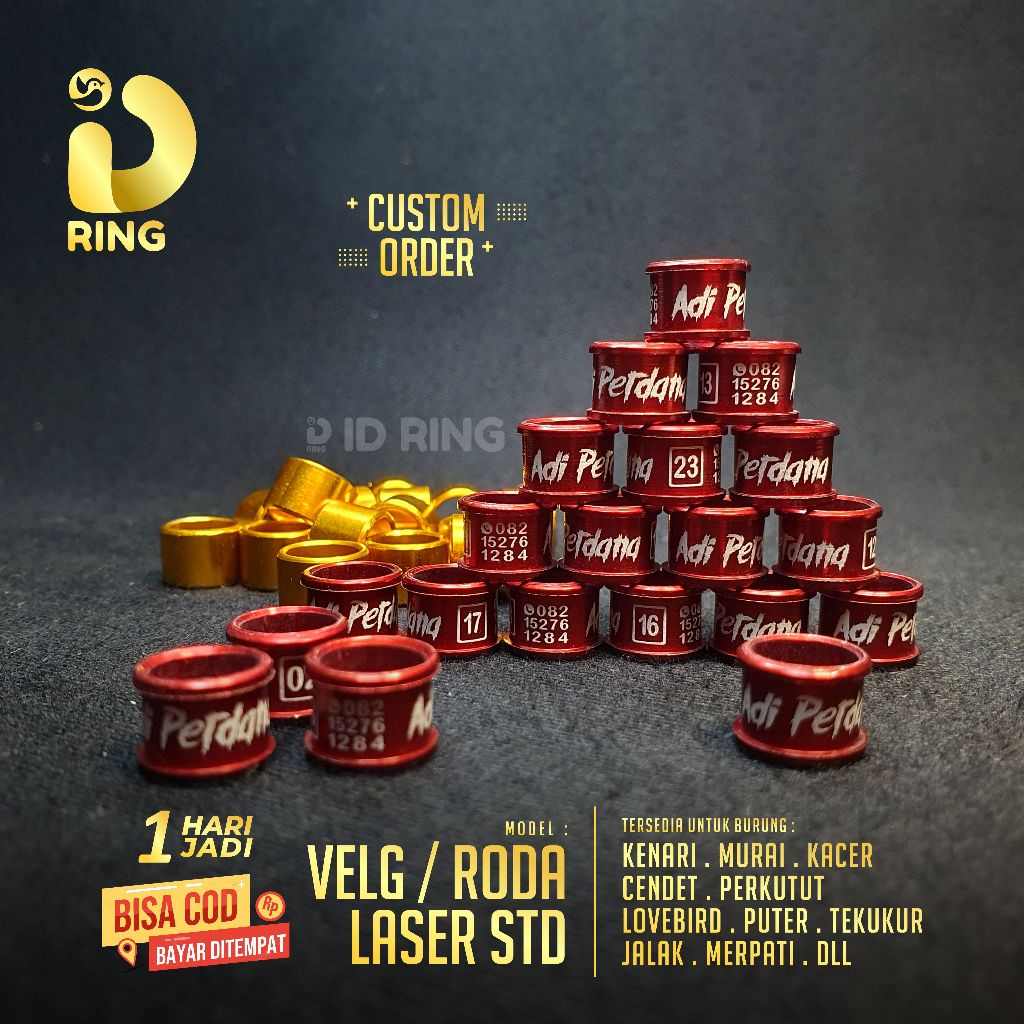 ID Ring | Velg STD | Ring Burung Costome - Murai, Merpati