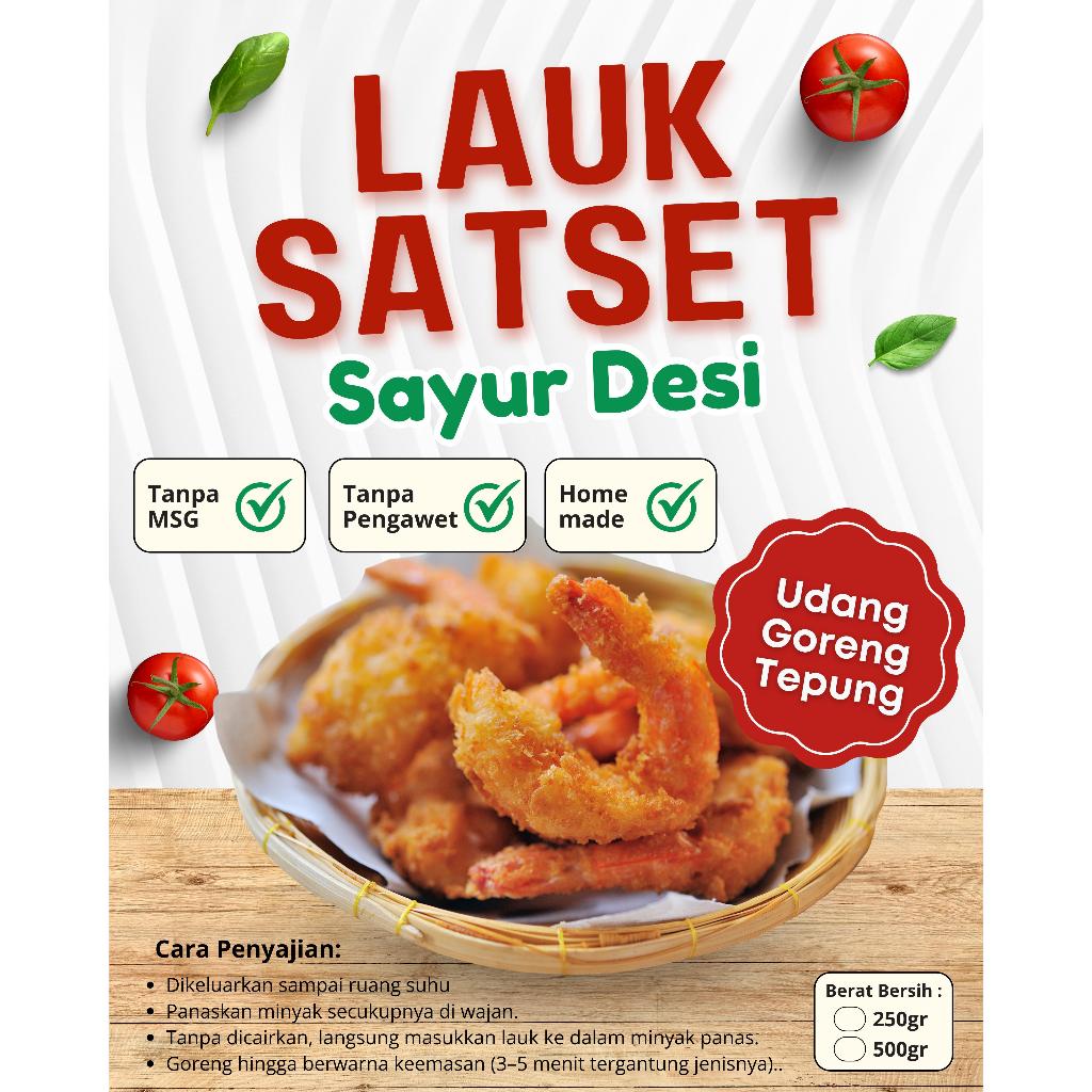 

Lauk Satset Udang Goreng Tepung 250gram Sayur Desi