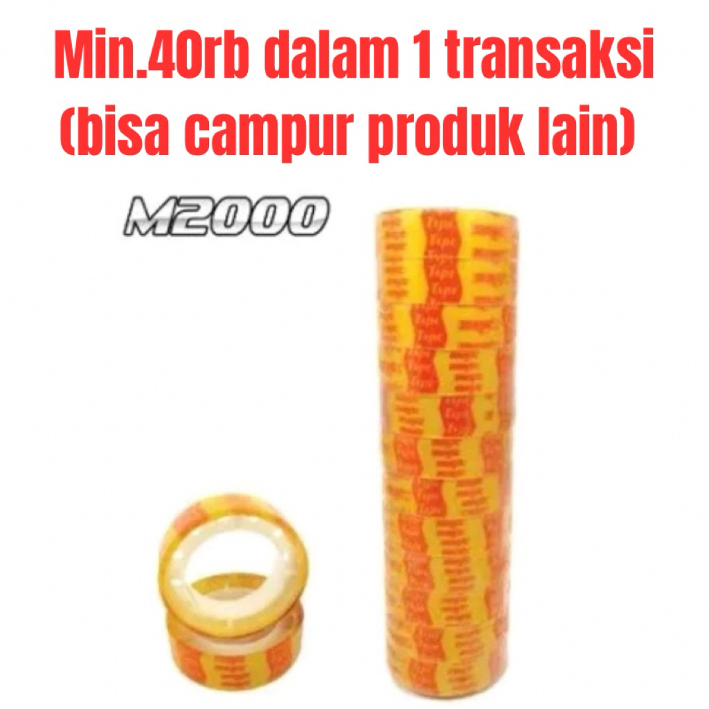 

Isolasi Bening kecil M2000 solatip kado lakban tipis perekat tape plastik