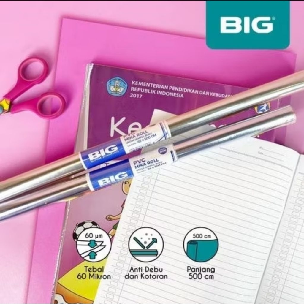 

Sampul buku mika roll tebal Big 60 mikron