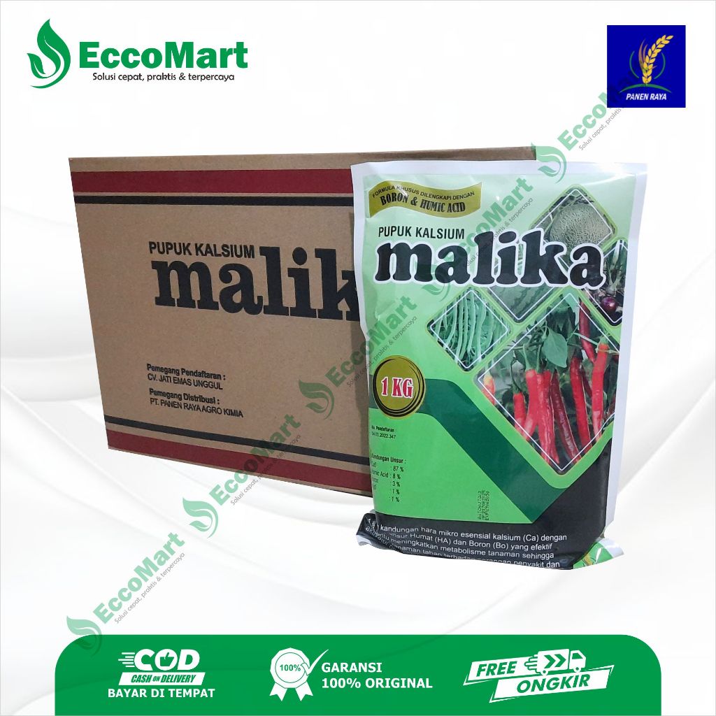 Pupuk Kalsium Asam HUMAT BORON Malika 20 Kg Biru Anti Rontok Anti Jamur- Sararea Panen Raya