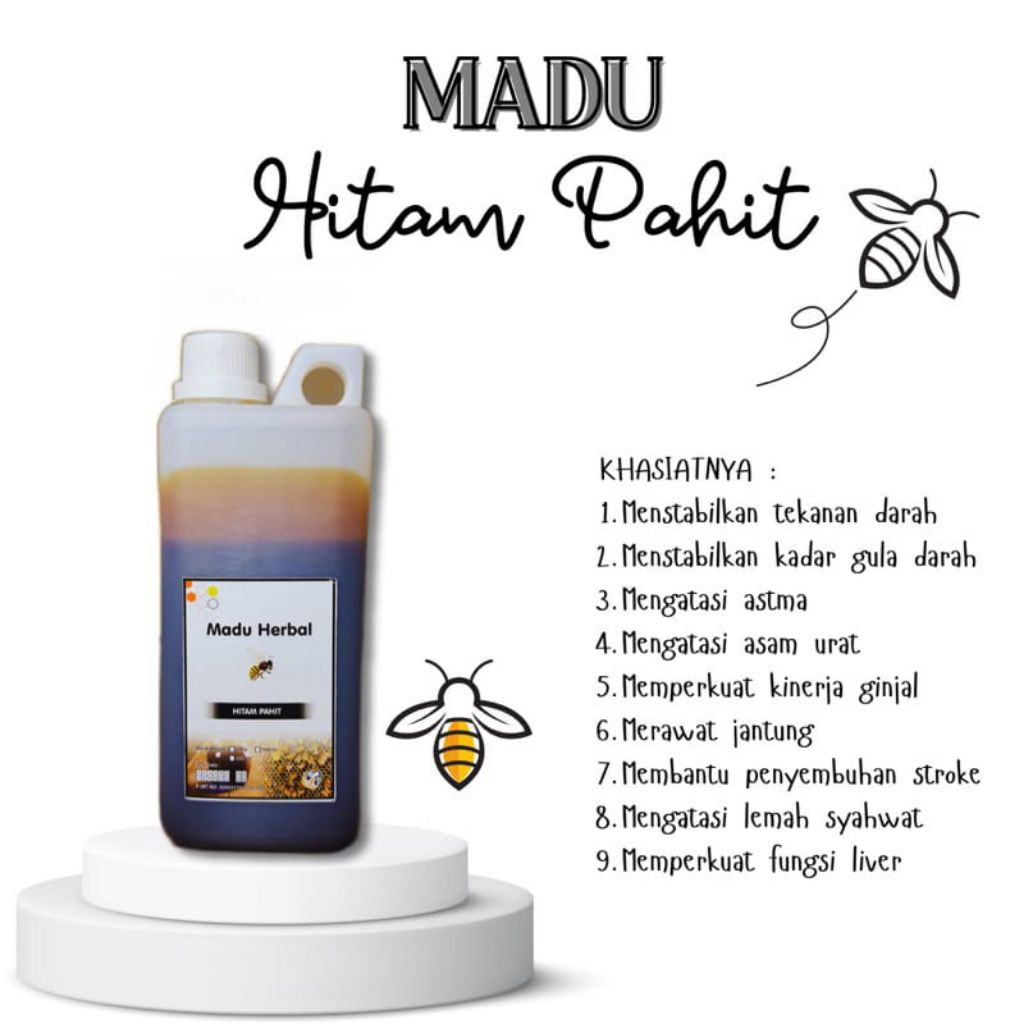 

Madu Herbal Madu Hitam Pahit 1000 gram