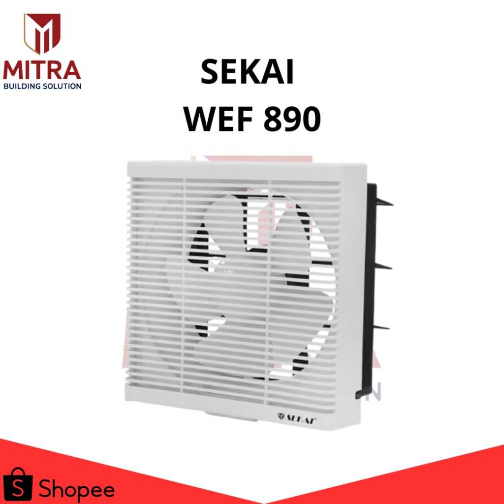 Sekai Exhaust Fan WEF 890 Dinding 8" / Kipas Hexos WEF 890 8 Inch Dua Arah Sekai
