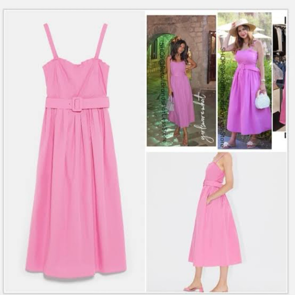 𝑷𝒓𝒆𝒍𝒐𝒗𝒆𝒅 Zara Poplin Dress Pink Purple Dress