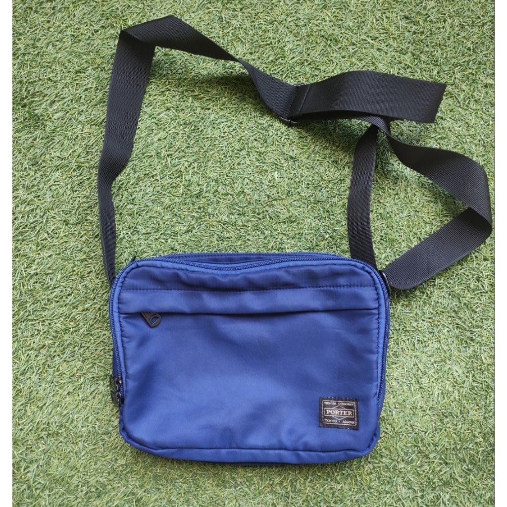 tas slingbag PORTER YOSHIDA & CO Multipocket navy blue authentic
