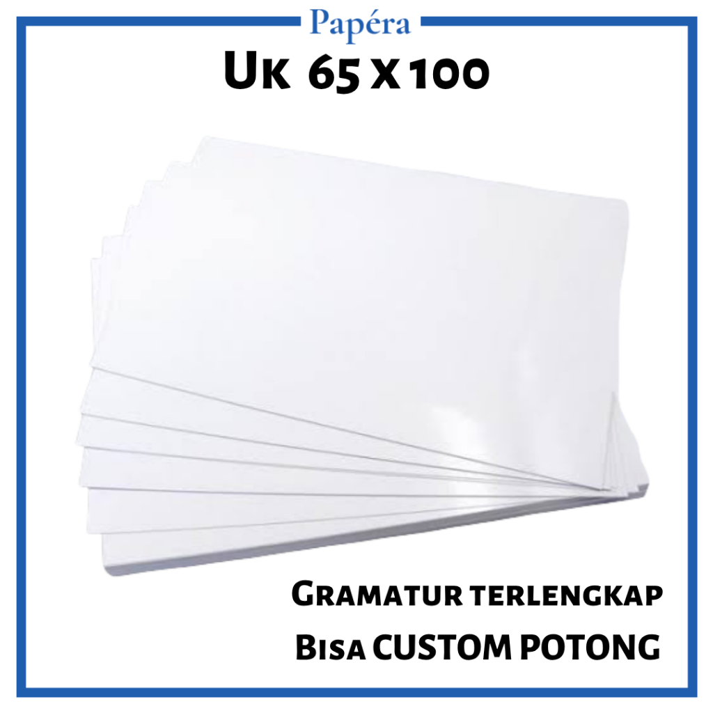 

Kertas Art Paper Art Carton Berbagai Gramatur 65 x 100