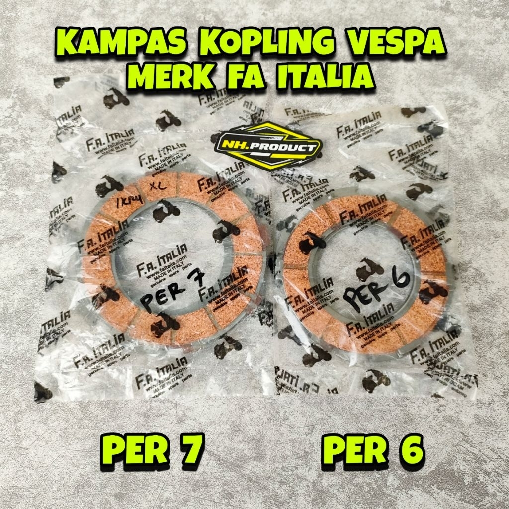Kampas Kopling Vespa Original FA Italia Per 6 Per 7