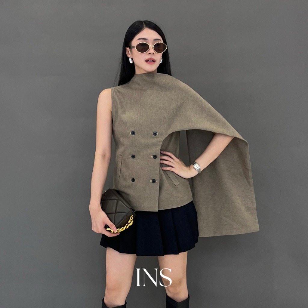 [WEARING INS] Aria Top - Atasan Wanita Sleeveless Formal Outfit Elegant Simple Casual