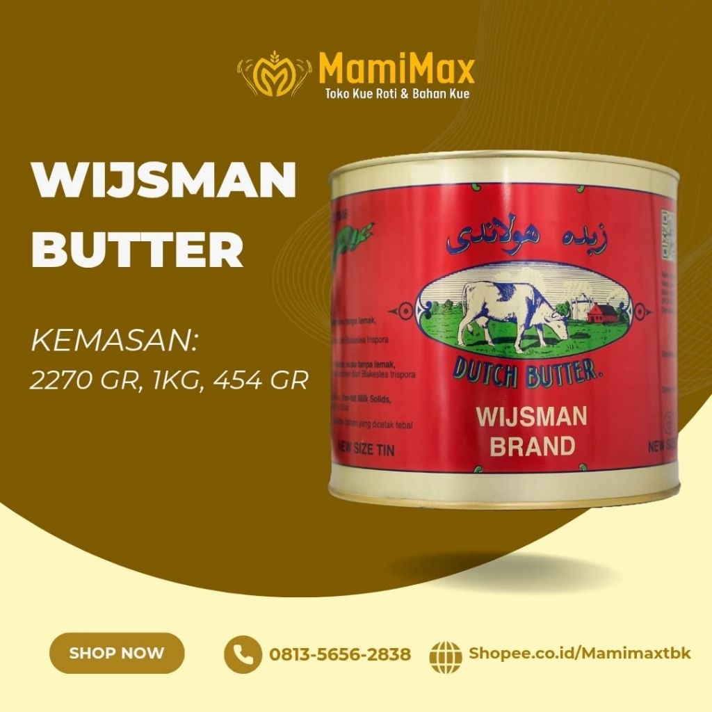 

WIJSMAN BUTTER 2270 GRAM, 1 KG, 454 GRAM