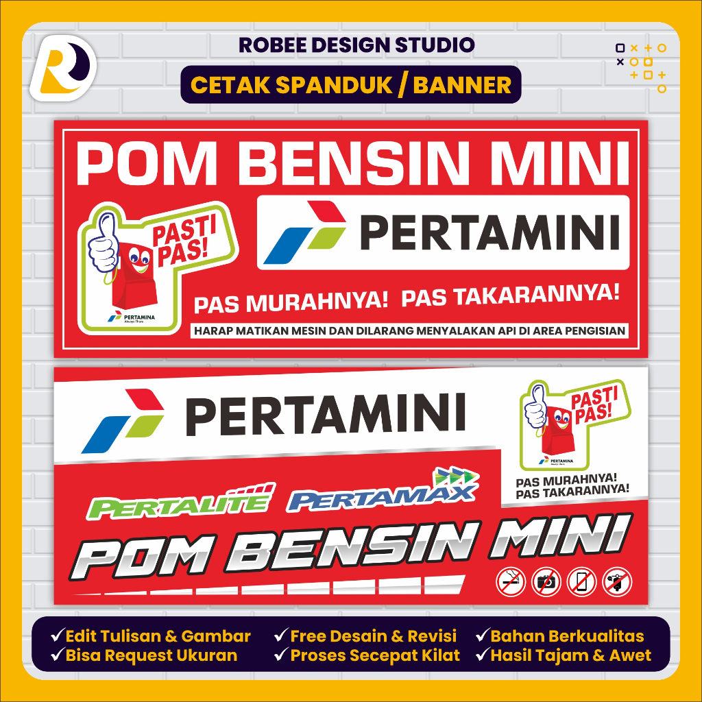 Spanduk Banner Pom Bensin Mini Pertamini