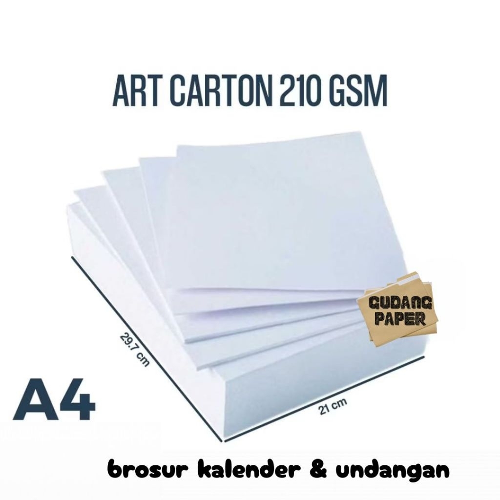 

Art Carton 210 gsm A4 isi 50 Lembar / Kertas Art Carton 210 Gsm A4