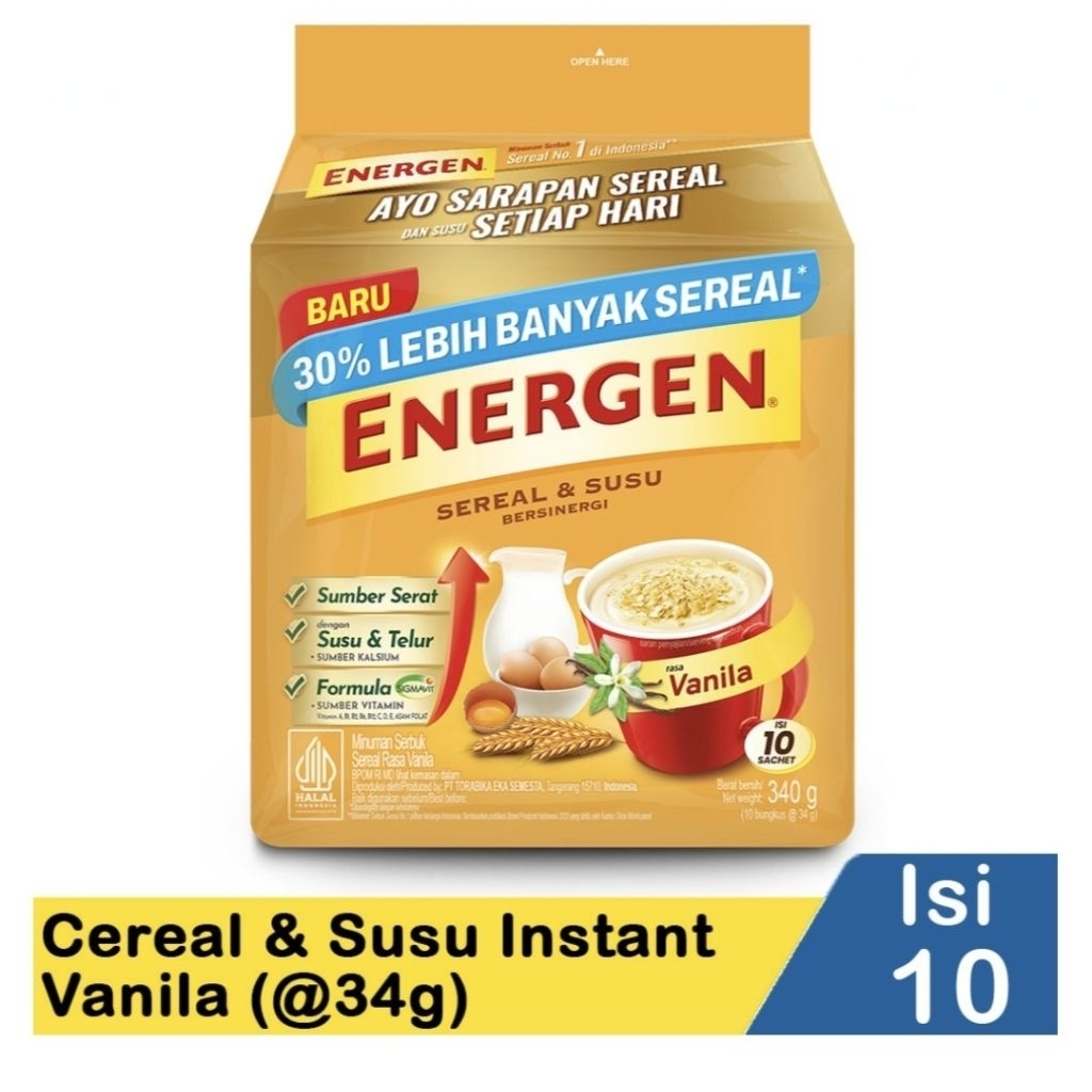 

Energen Sereal dan Susu Vanila 10x35g