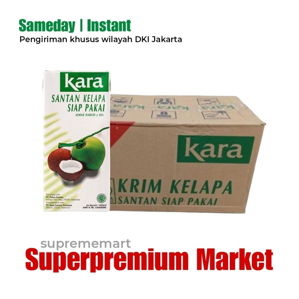 

Santan Kara Santen Kelapa 1 Liter/Kardus isi 12 pcs - Karton