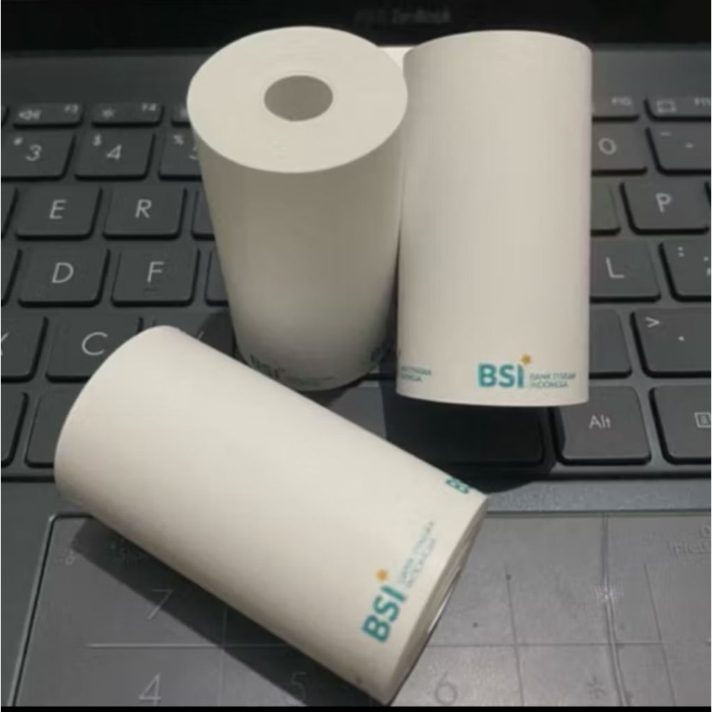

kertas struk thermal EDC logo bank BSI 57x30mm paket murah 10pcs