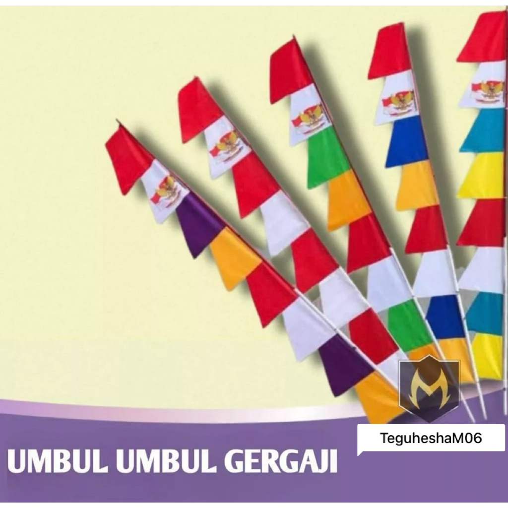 Bendera Umbul Umbul Warna Warni / Umbul Umbul Merah Putih / Umbul Umbul Garuda Warna Warni Merah Put