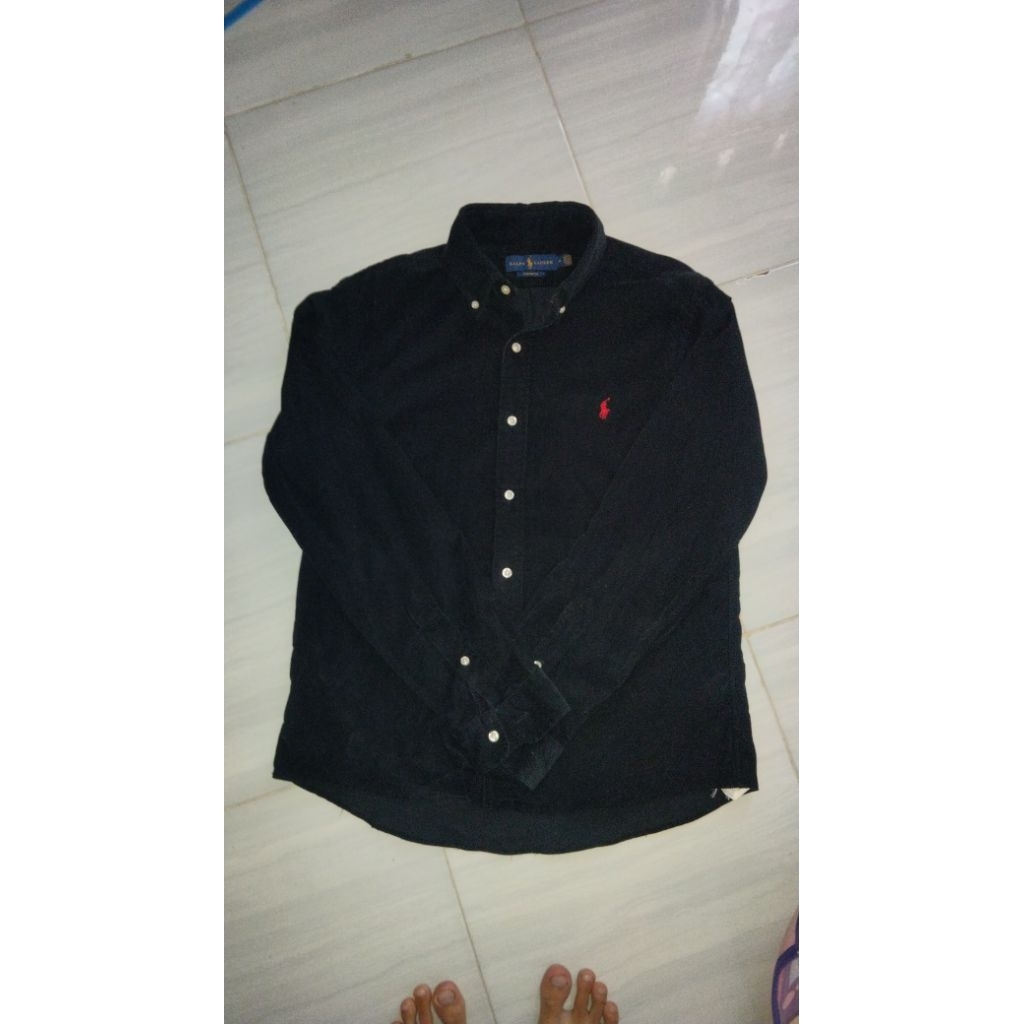 kemeja corduroy hitam Ralp lauren