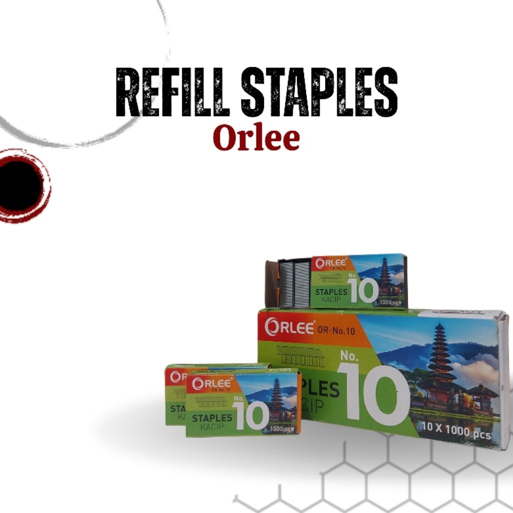

(1slop=10pcs) Isi staples Orlee - refill stapler murah