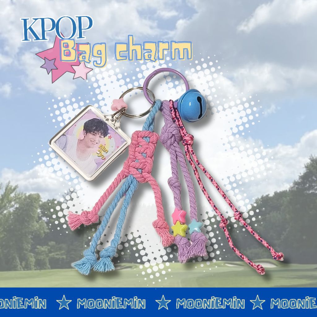 [Ready Stock] Bag Charm Lonceng Seventeen | Bag Charm kpop | Gantungan tas tali Kpop lucu | By Mooni