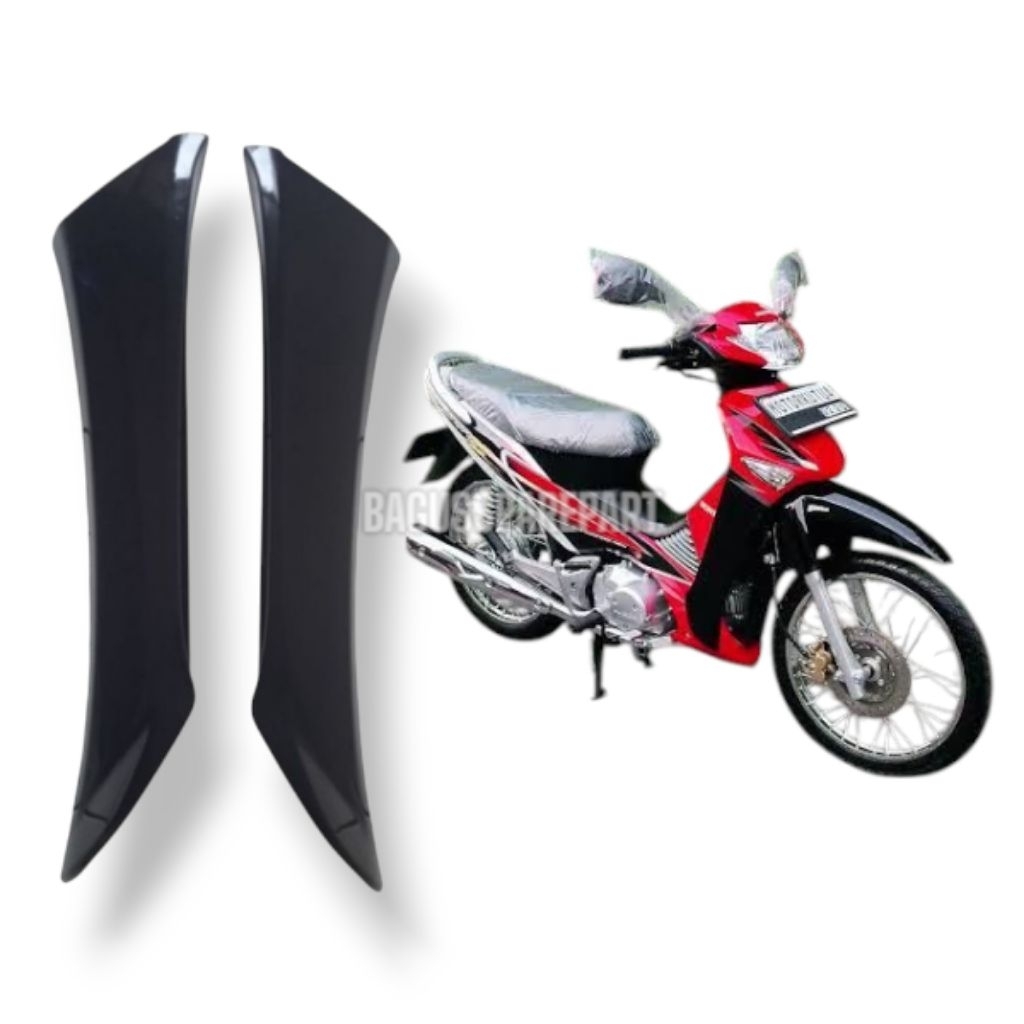 Sayap luar dek sayap supra 125 lama warna hitam glossy