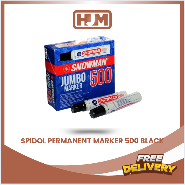 

SPIDOL SNOWMAN PERMANENT MARKER 500 - BLACK