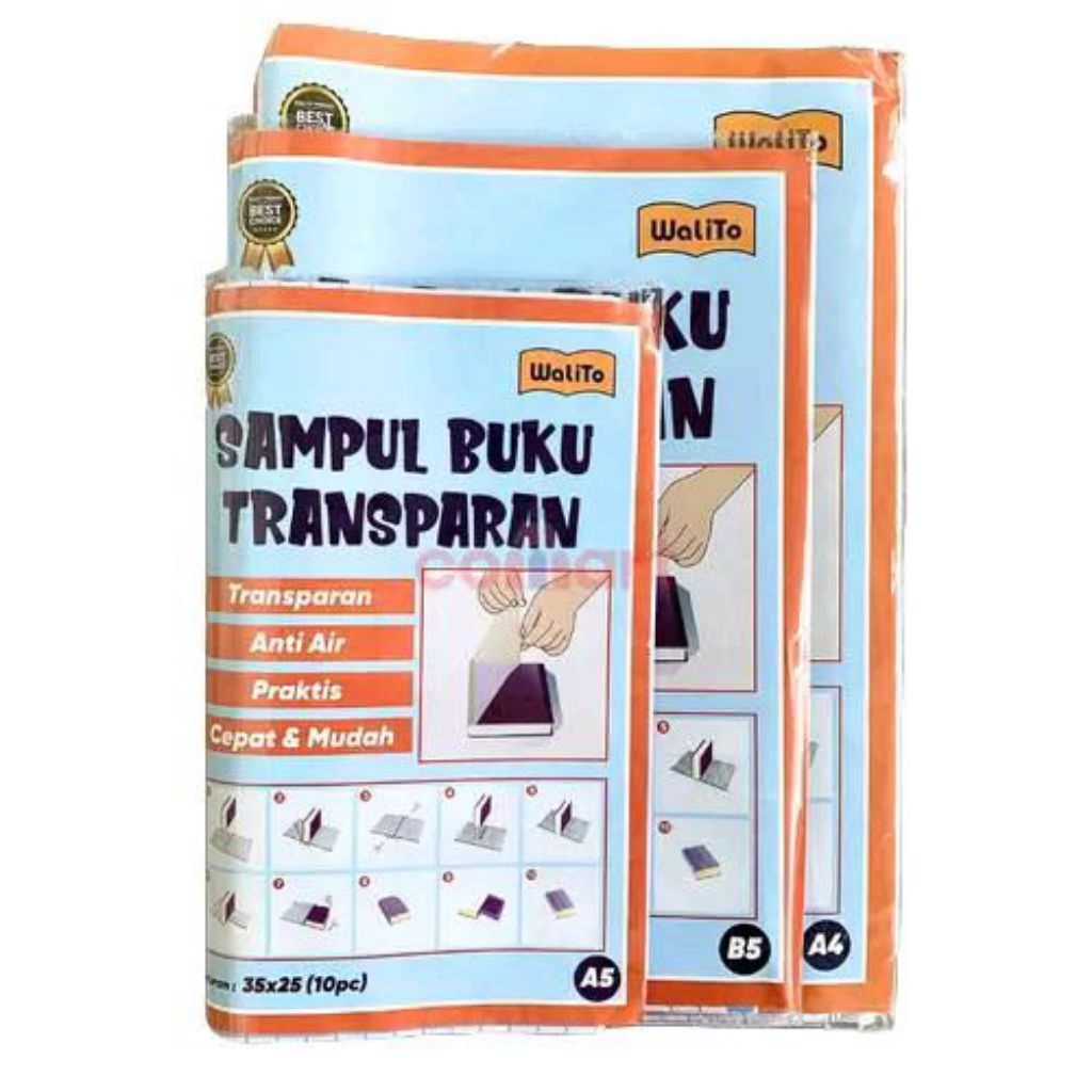 

WALITO SELF ADHESIVE PLASTIC STICKER BOOK COVER PLASTIK STIKER SAMPUL BUKU A5 B5 A4