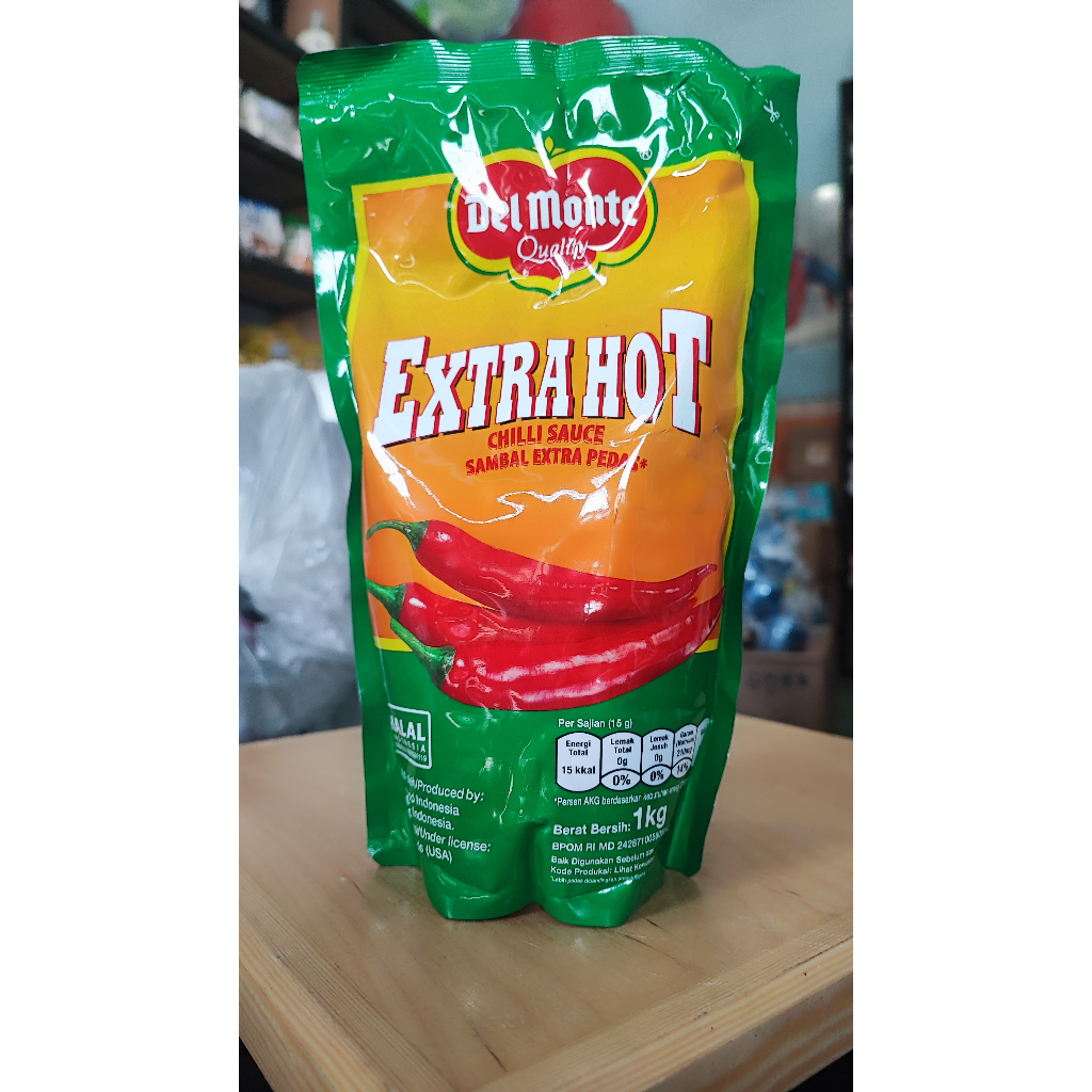 

Del Monte Extra Hot Sambal Super Pedas 1KG / 1000GR