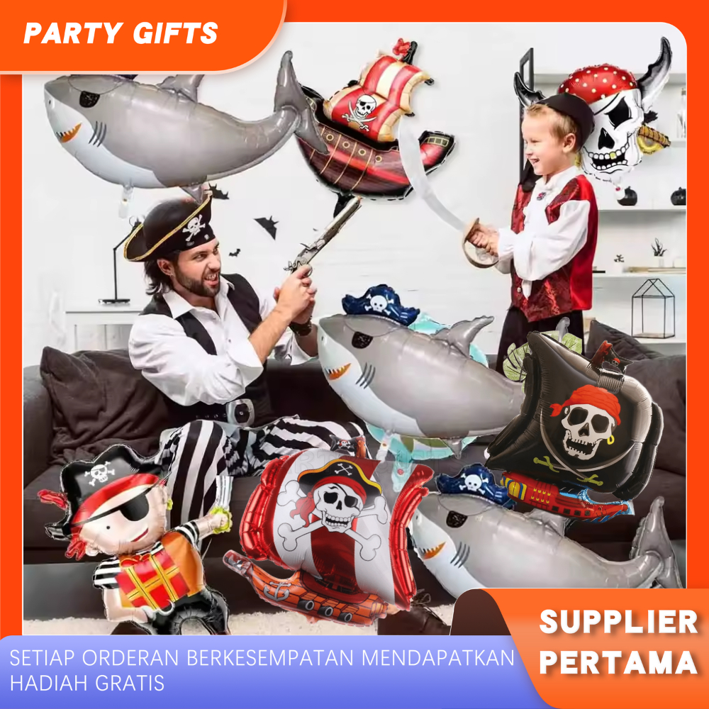 Balon Foil Karakter  One Piece Large Balon Foil Bajak Laut Jumbo Balon Dekorasi Tema One Piece Bajak