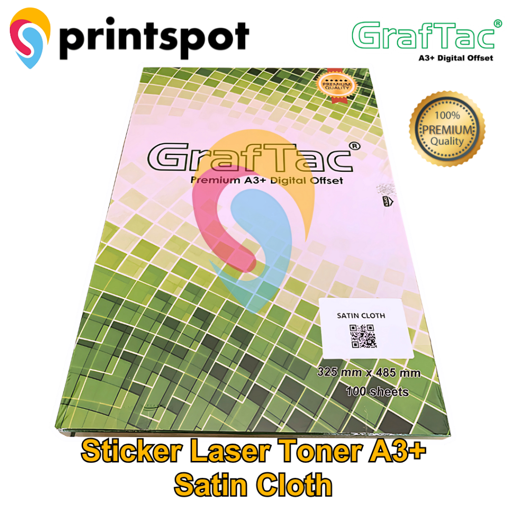 

Graftac Sticker Vinyl Satin Cloth A3+ Stiker Kain Label Fashion - Pack