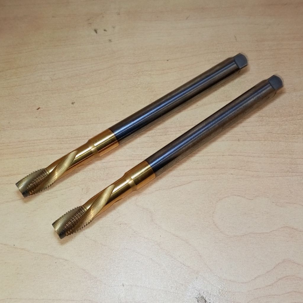 Tap M9x1 Spiral Carbide Handtap Material keras Tap M9 x 1 Spiral kiri Bekas mulus