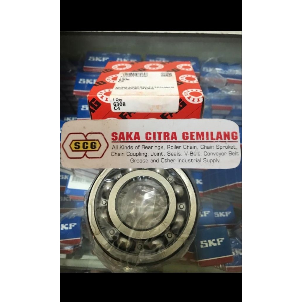 BALL BEARING 6308 C4 FAG ORIGINAL