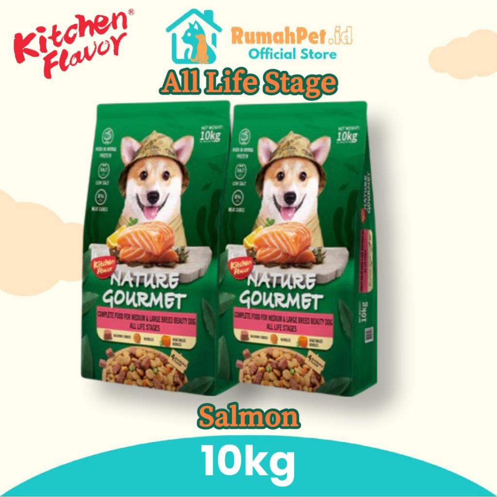 Kitchen Flavor Dog Nature Gourmet All Life Stage Salmon 10kg KF Dog Nature Gourmet All Life Stage Sa
