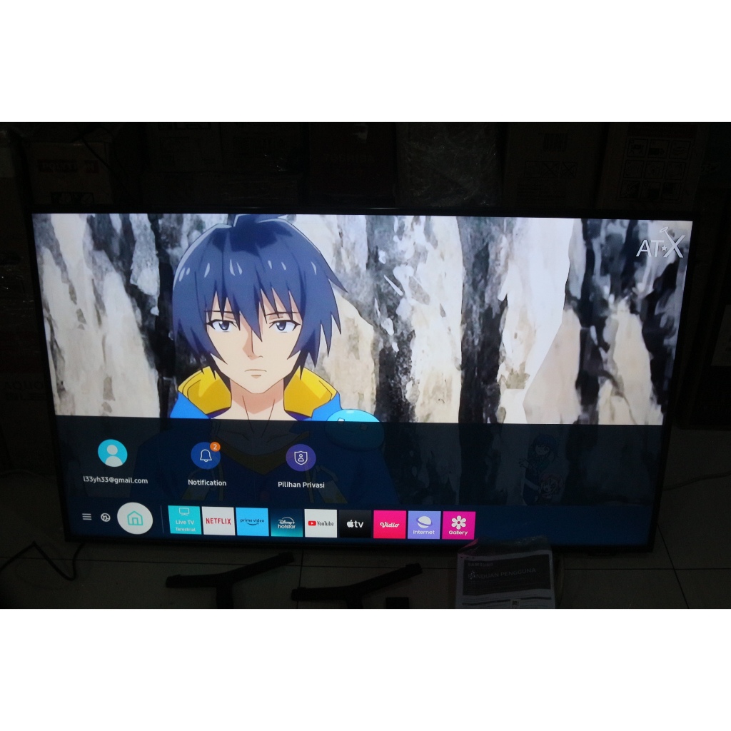 [+free palet kayu] second TV LED SAMSUNG 43 INCH FORCE 4K UHD SMART TV YUTUBE DIGITAL KONDISI MULUS 