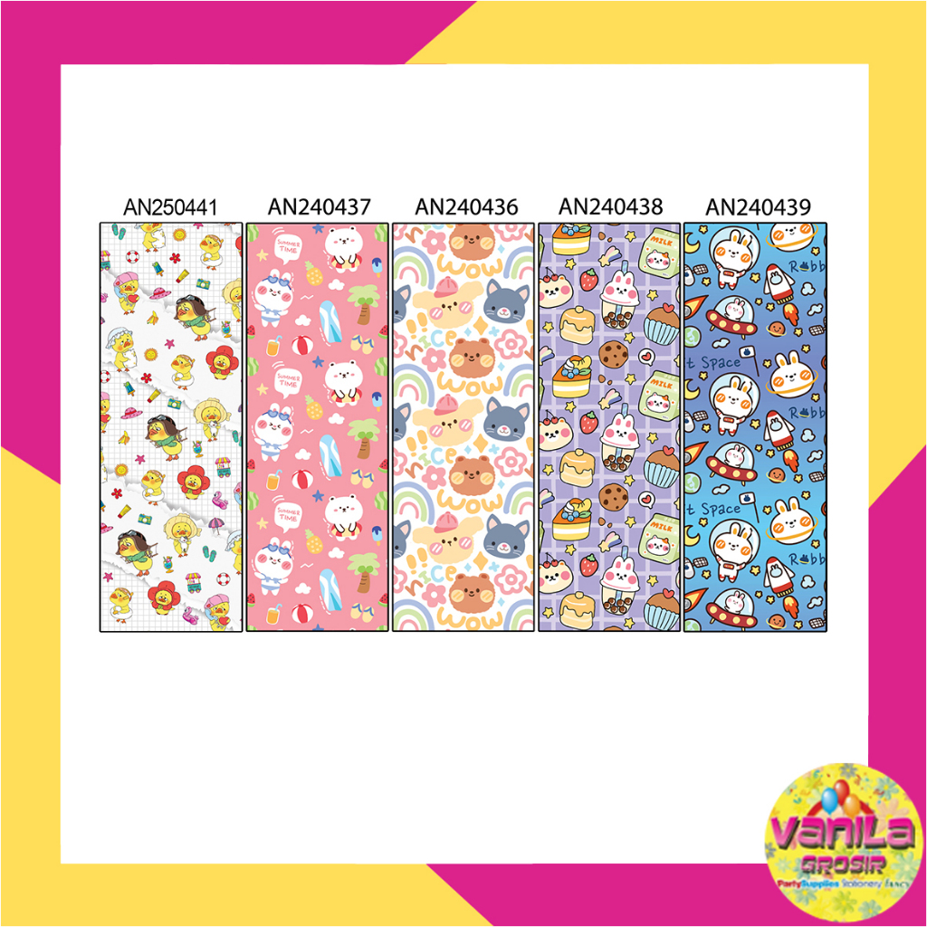 

Kertas Kado ANIMAL CUTE B, kertas kado cute, kertas kado setara sanwa sansan wawa