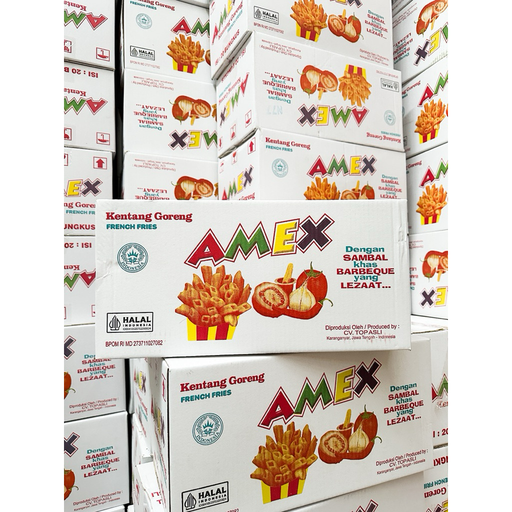 

AMEX KENTANG GORENG ISI 20 PACK Gurih Asin Manis Pedas