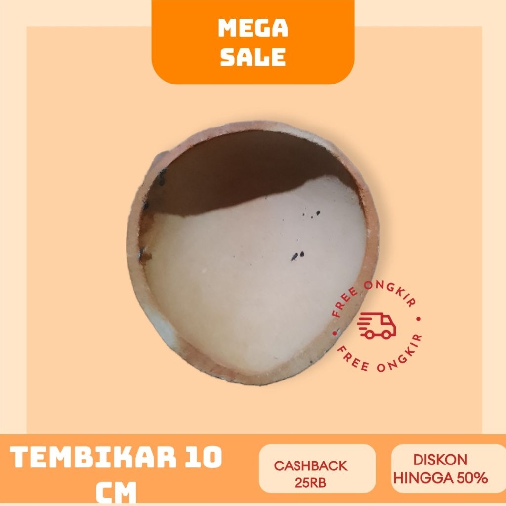 kowi/tembika ukuran 10 cm untuk lebur emas buatan Padang isi 10 pcs
