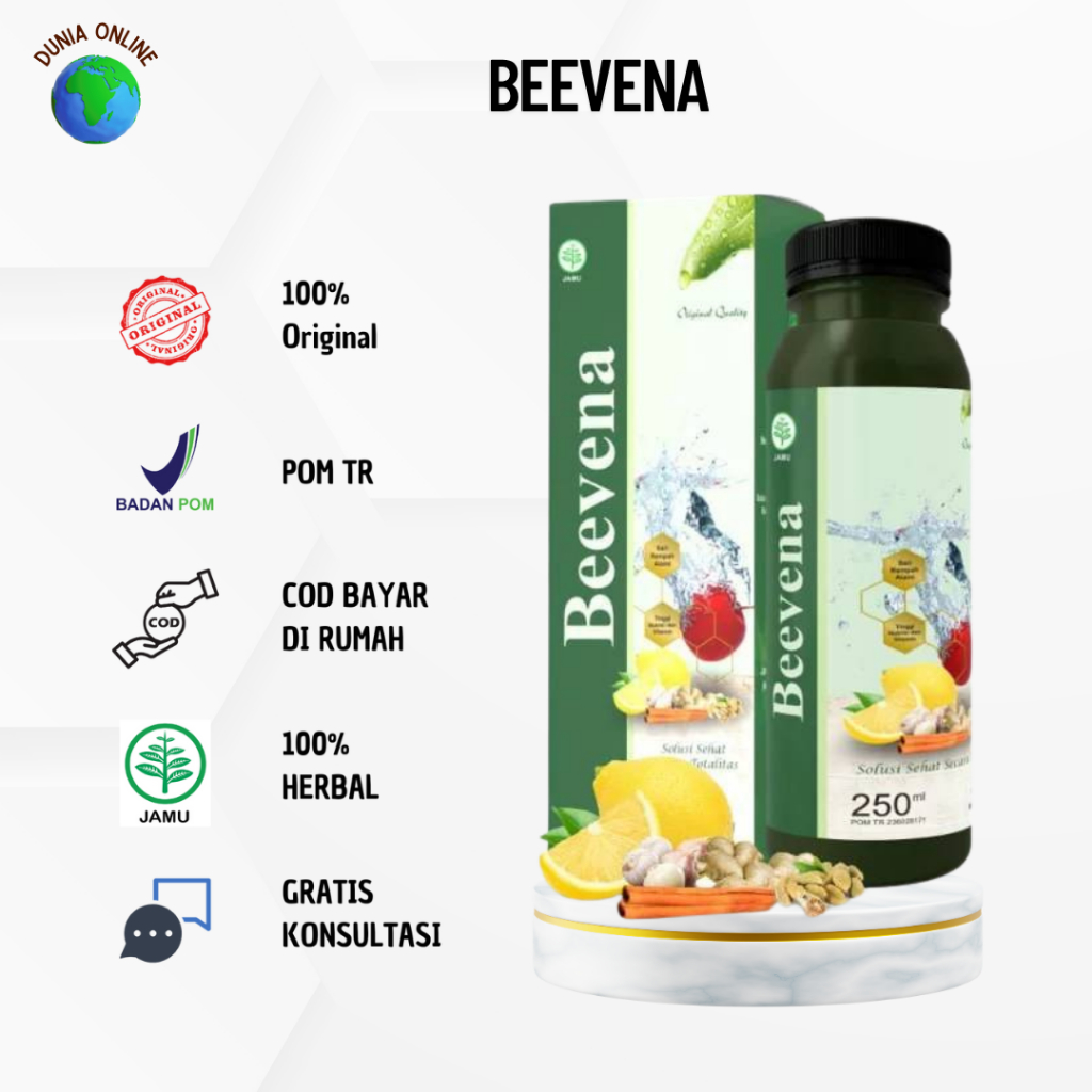 

BEEVENA Terapi Sakit Jantung Kolestrol Melancarkan Aliran Darah 1 Botol