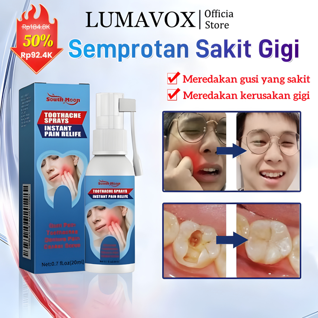 LUMAVOX Obat Sakit Gigi Semprot Obat Gusi Bengkak Obat Sakit Gigi Dan Gusi Toothache Spray Ubat Saki