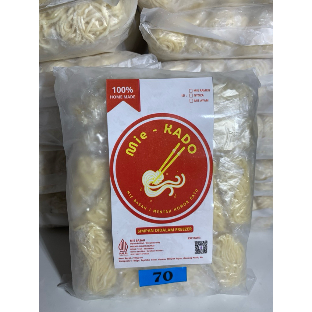

MIE RAMEN (MIE BASAH) HALAL DAN PREMIUM kemasan isi 70gr, 100gr, 120gr, dan 150gr