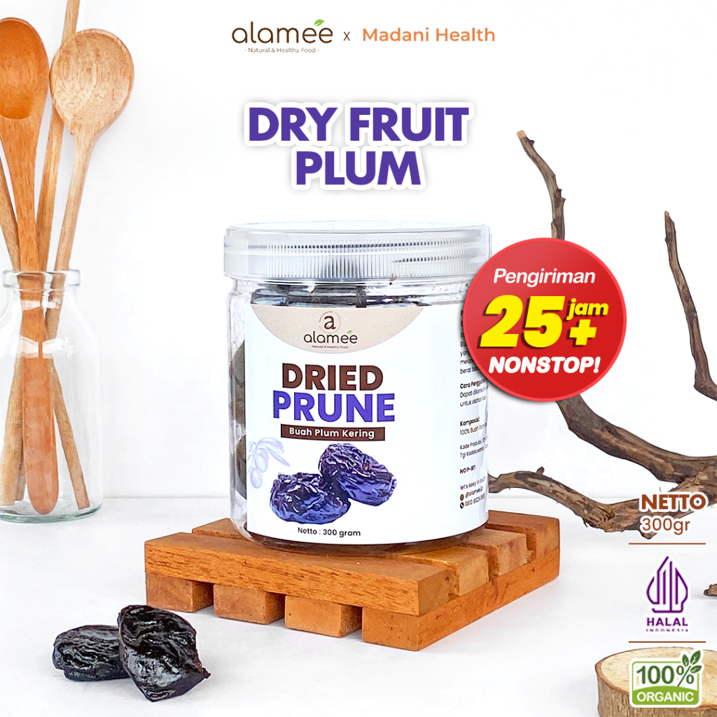 

ALAMEE Dried Prune Cemilan Buah Kering Sehat Buah Plum Kering Rendah Kalori Tanpa Biji PREMIUM 300gr