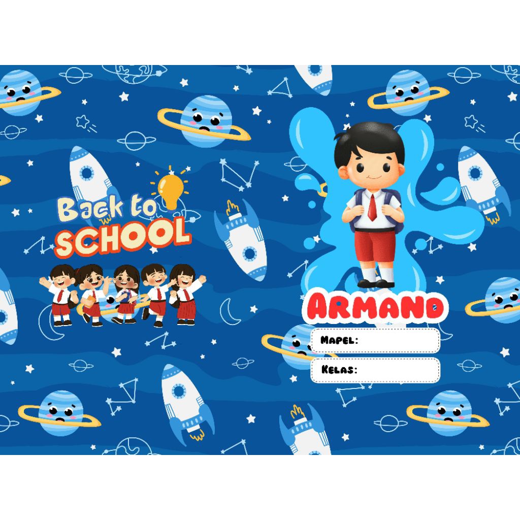 

Sampul Buku Tulis Custom Nama Tema Kartun Untuk Anak Lakilaki