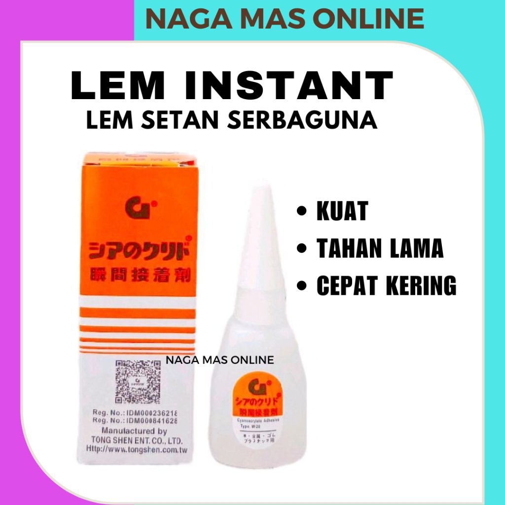

LEM SETAN ORIGINAL / LEM KOREA SUPER GLUE / LEM SERBAGUNA / LEM PLASTIK / LEM KERAMIK / LEM KARET