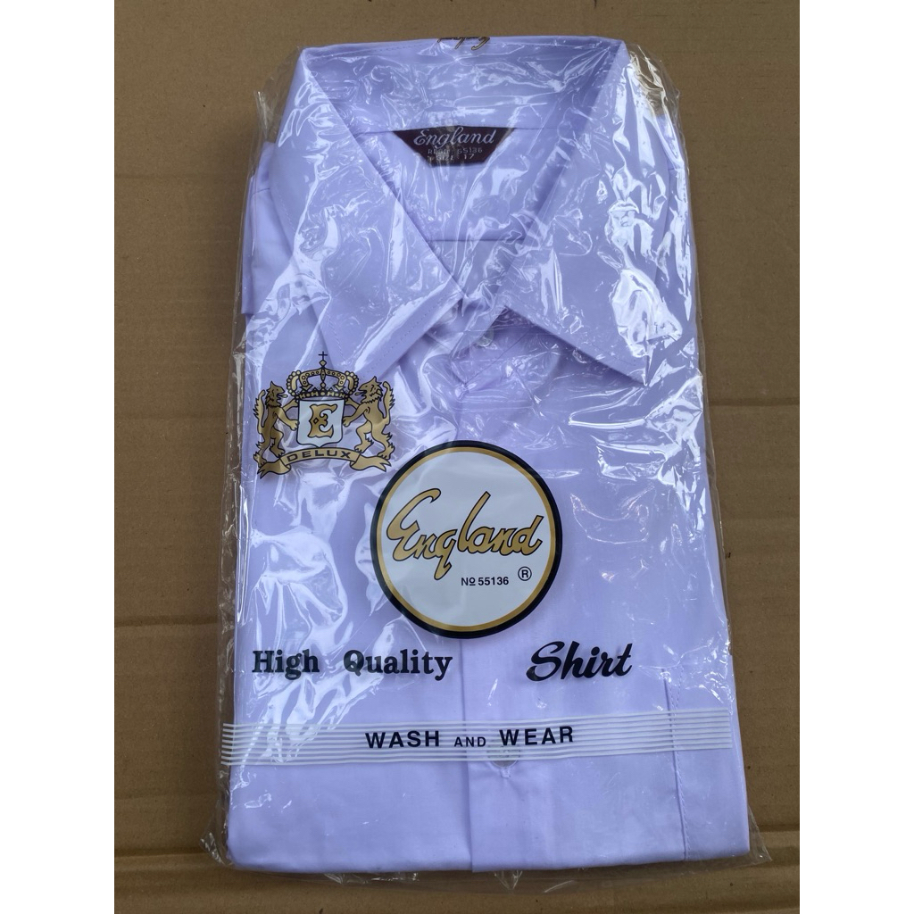 Kemeja Spor Sekolah England Tangan Pendek Size 17