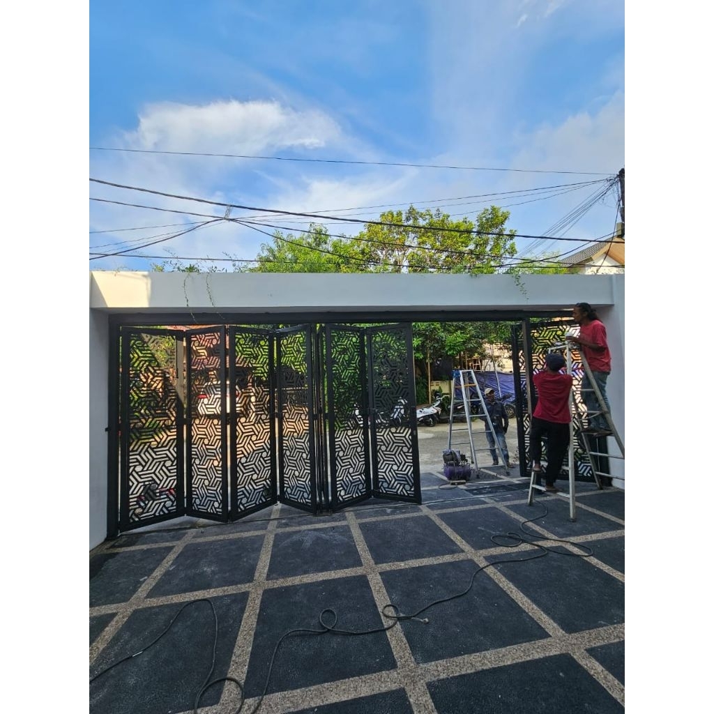 pintu lipat besi Laser Cutting