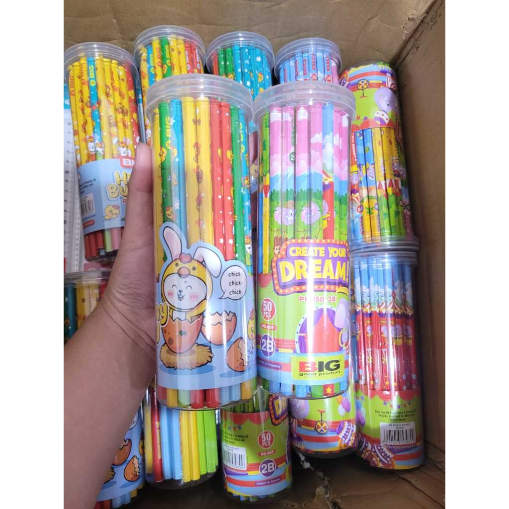 

SATU POT ( 50 PCS ) Pensil 2B Big Lucu Pensil Lucu Yang PER 10 PENSIL 2B KAYU PENSIL BIG 2B