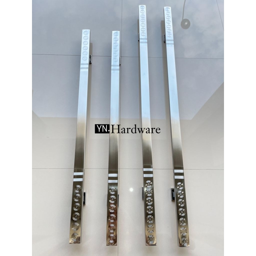 Handle Pintu Rumah Stainless Kotak Doff Grafir Ukuran 100cm & 120cm / gagang pintu minimalis / handl