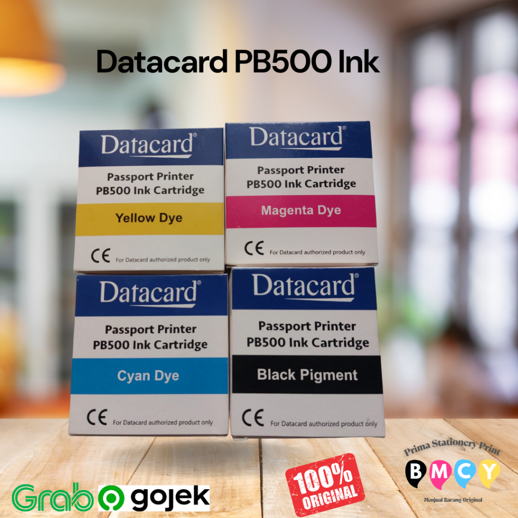 Tinta Printer Datacard PB500 Gen 2 Black Cyan Yellow Magenta 1Set