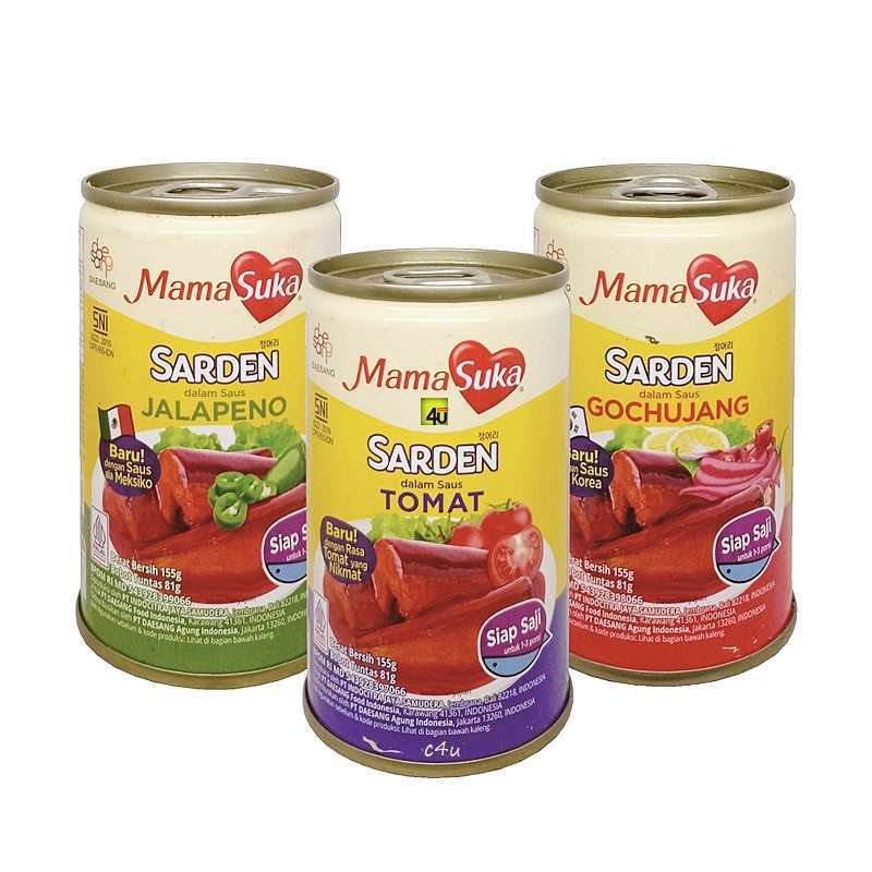 

Mamasuka Sarden Kaleng 155ml/Sarden Siap Makan