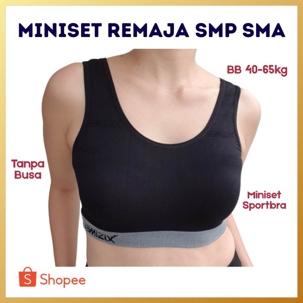 3 Pcs Miniset Wanita Remaja Dewasa Tanpa Busa Import Lembut Nyaman Daleman Cewek SMP SMA